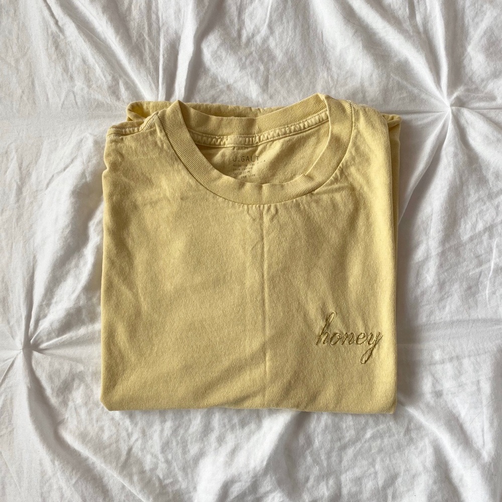 brandy melville aleena honey embroidery top